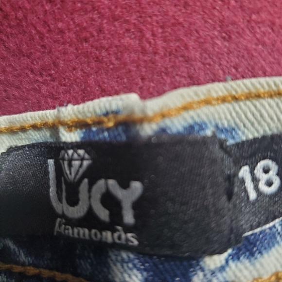 Lucy Diamonds Womens Jean Jeggings Acid Wash Distressed Size 18 - Picture 7 of 8
